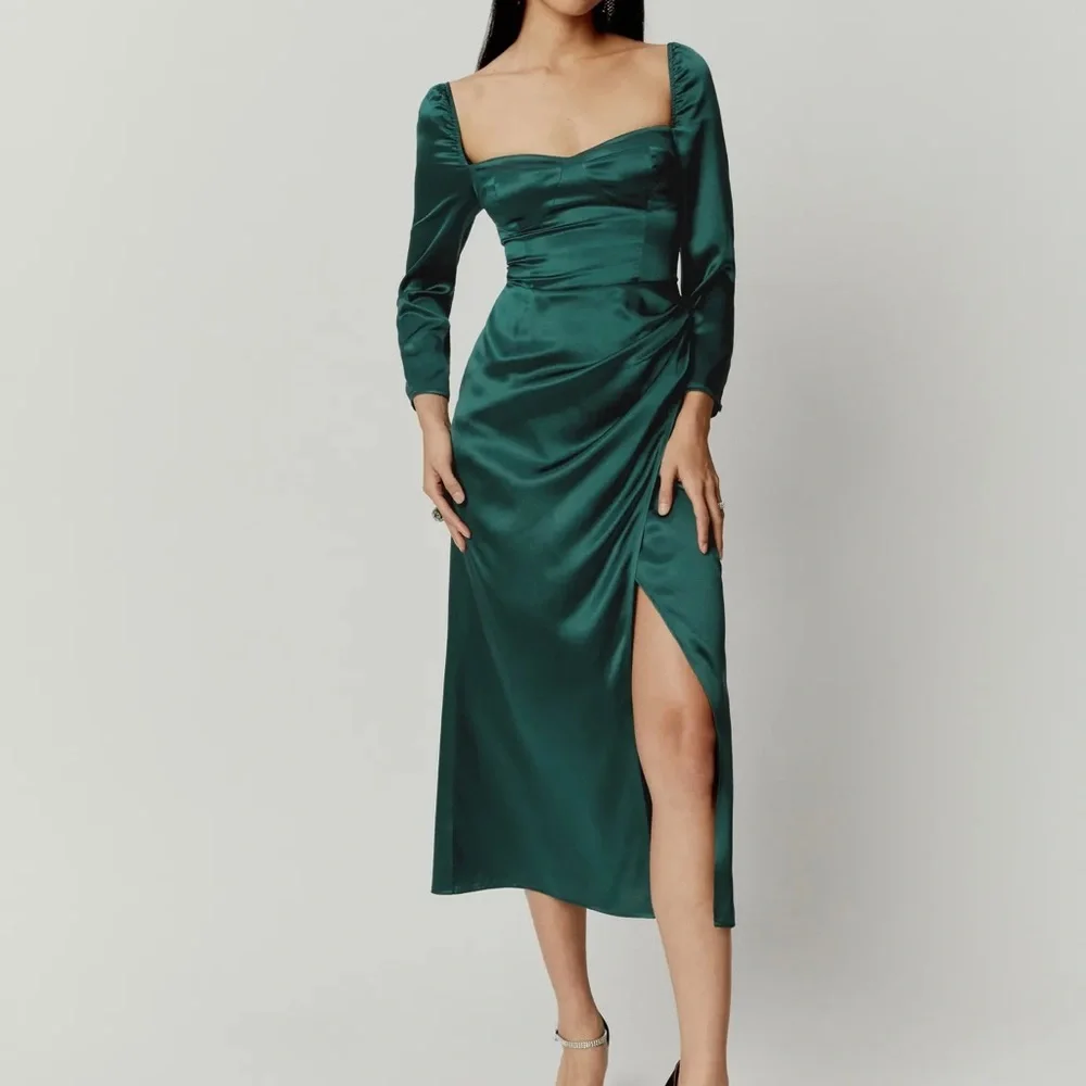 NWOT💚Reformation Gloriana Dress - Forest